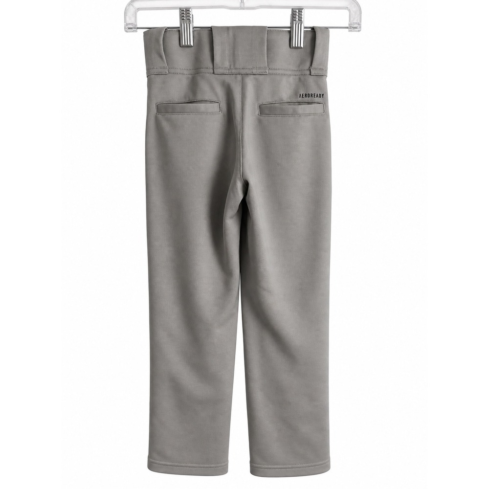 Adidas Kids Grey Aeroready Baseball Pants Double Snap Closure Size XXS